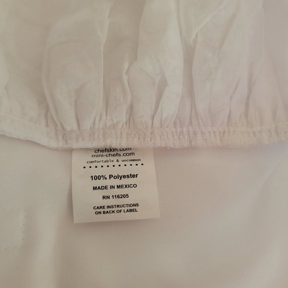 Kids White Chef Apron and Chef Hat Set - Picture 4 of 4